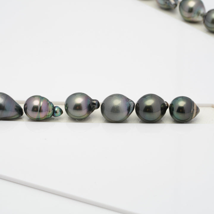 35pcs Mix 8-10mm - SB AAA/AA Quality Tahitian Pearl Necklace NL1272 HL1