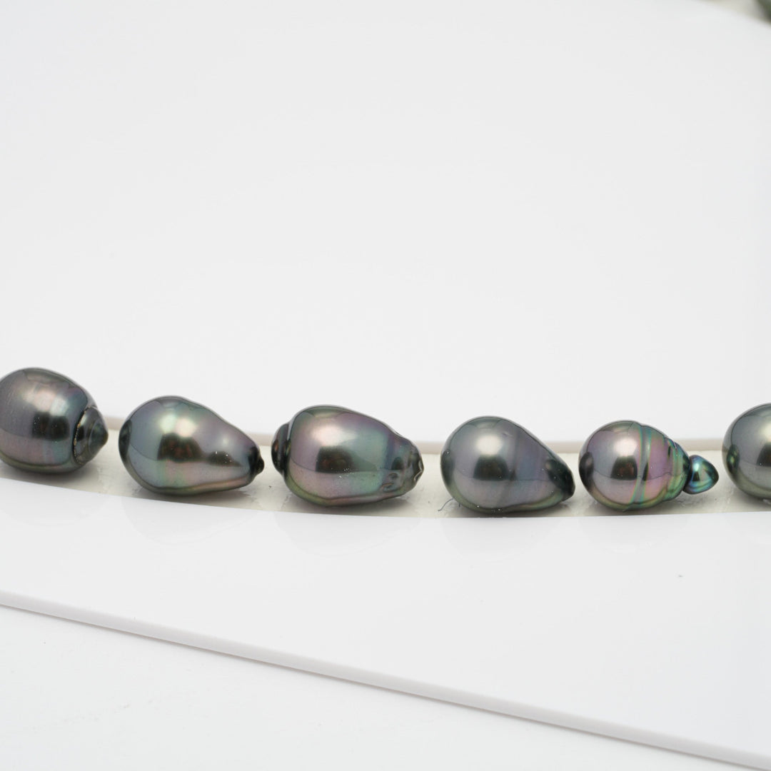 35pcs Mix 8-10mm - SB AAA/AA Quality Tahitian Pearl Necklace NL1272 HL1