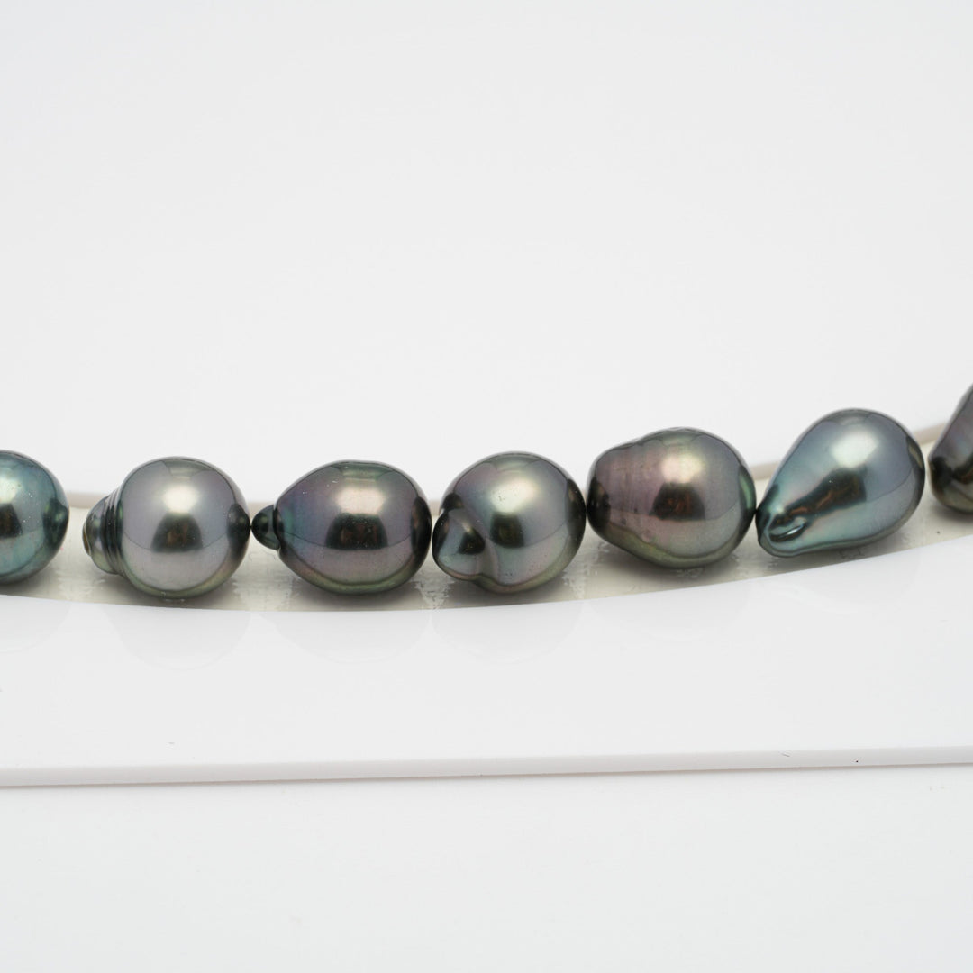 35pcs Mix 8-10mm - SB AAA/AA Quality Tahitian Pearl Necklace NL1272 HL1