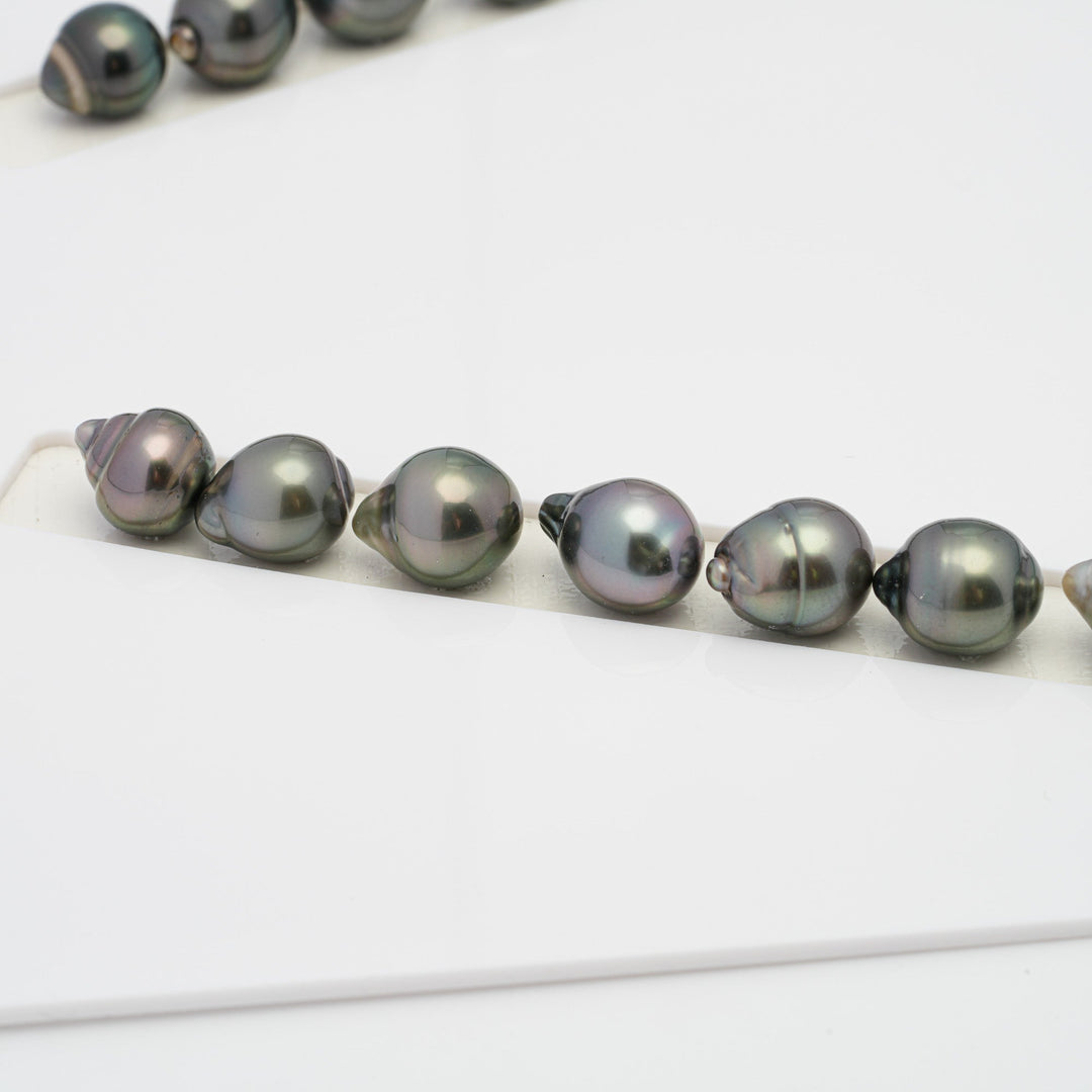 35pcs Mix 8-10mm - SB AAA/AA Quality Tahitian Pearl Necklace NL1272 HL1