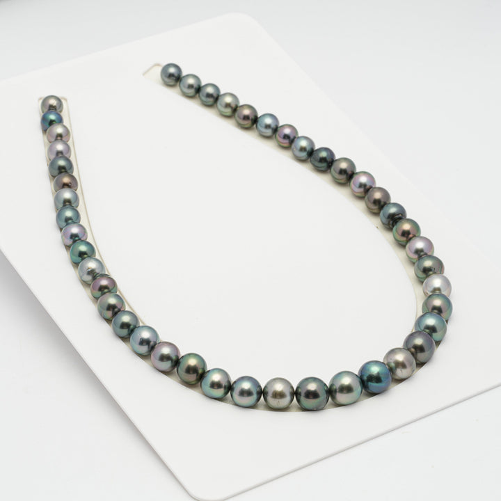 44pcs Multicolor 8-11mm - NR AAA/AA Quality Tahitian Pearl Necklace.