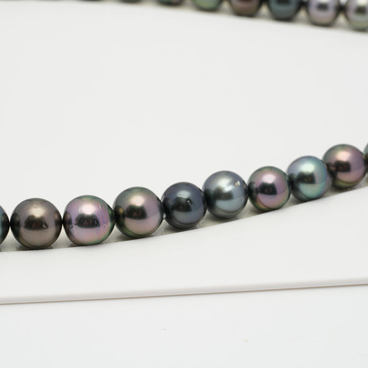 44pcs Multicolor 8-11mm - NR AAA/AA Quality Tahitian Pearl Necklace.