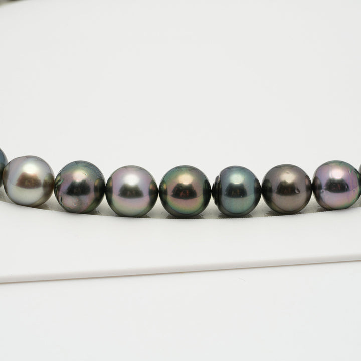 44pcs Multicolor 8-11mm - NR AAA/AA Quality Tahitian Pearl Necklace.