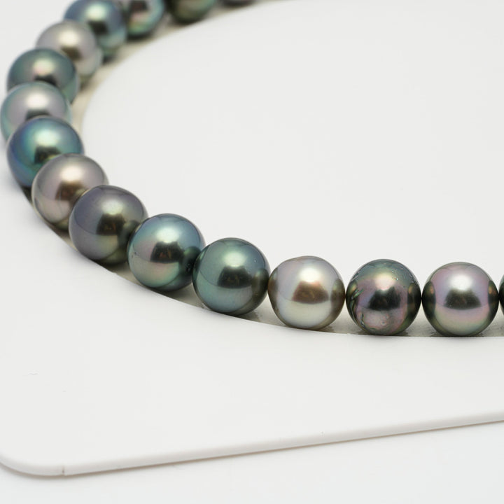 44pcs Multicolor 8-11mm - NR AAA/AA Quality Tahitian Pearl Necklace.