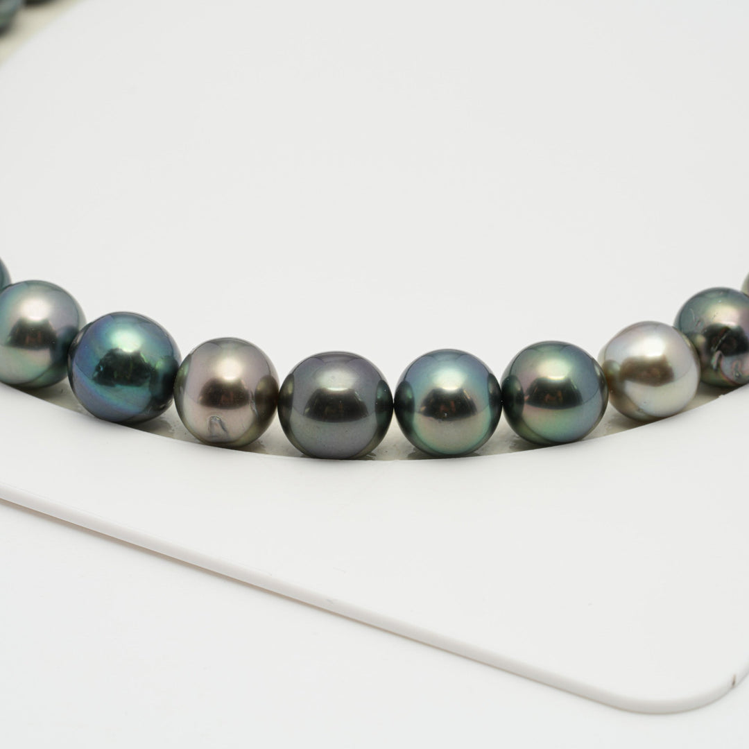 44pcs Multicolor 8-11mm - NR AAA/AA Quality Tahitian Pearl Necklace.