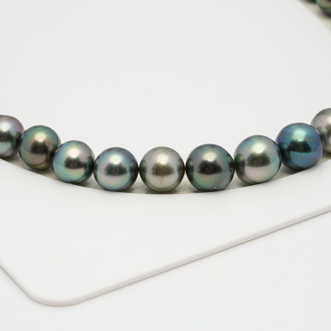 44pcs Multicolor 8-11mm - NR AAA/AA Quality Tahitian Pearl Necklace.