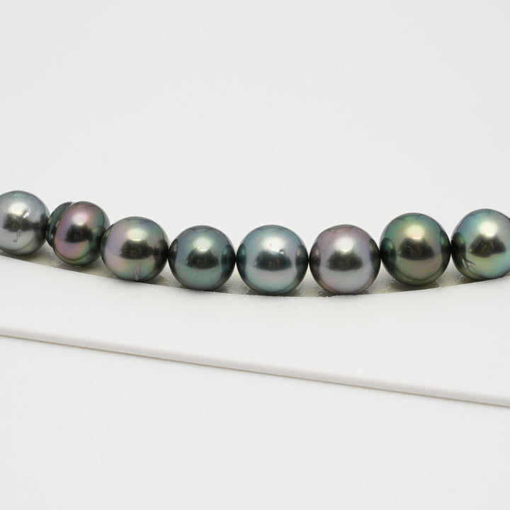 44pcs Multicolor 8-11mm - NR AAA/AA Quality Tahitian Pearl Necklace.