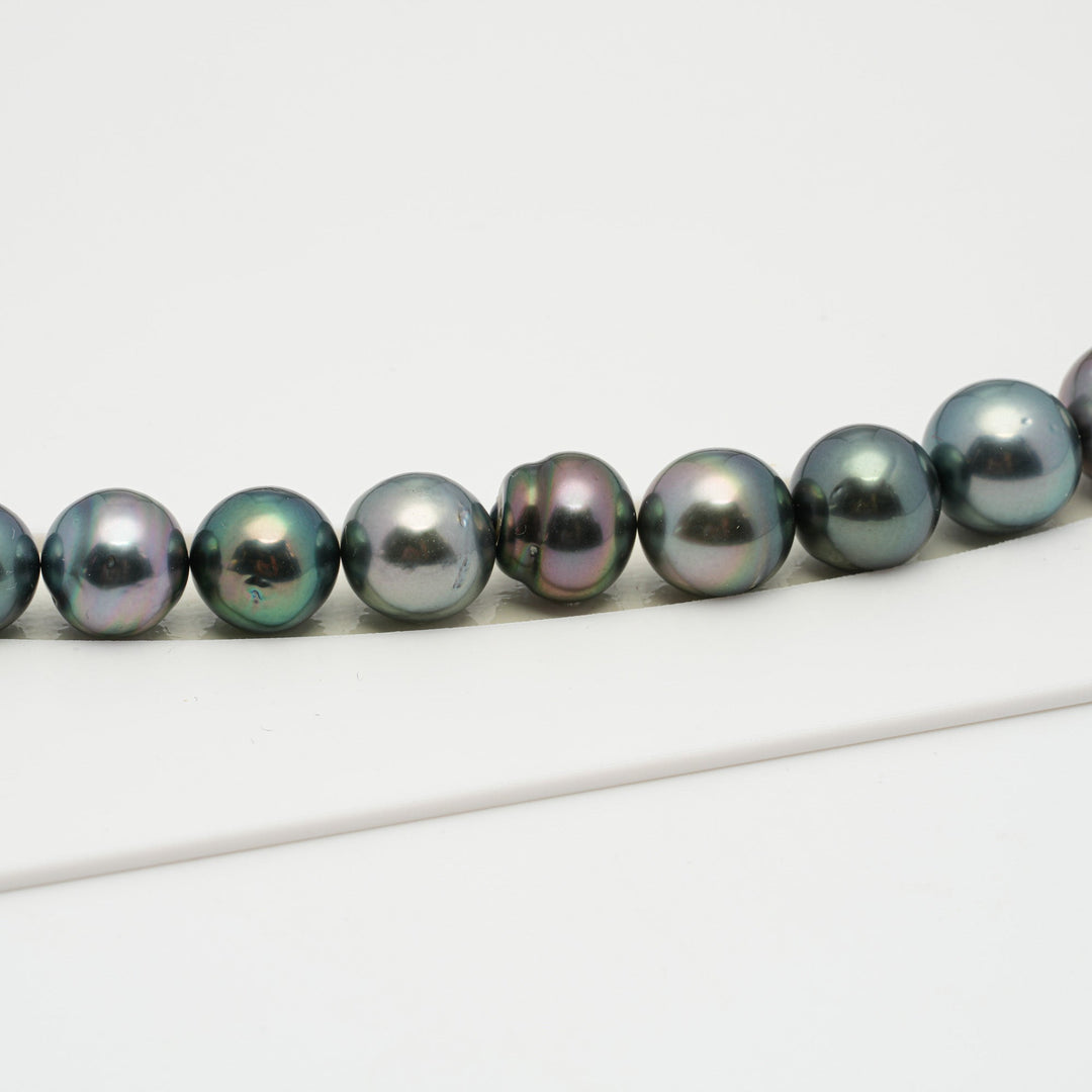 44pcs Multicolor 8-11mm - NR AAA/AA Quality Tahitian Pearl Necklace.