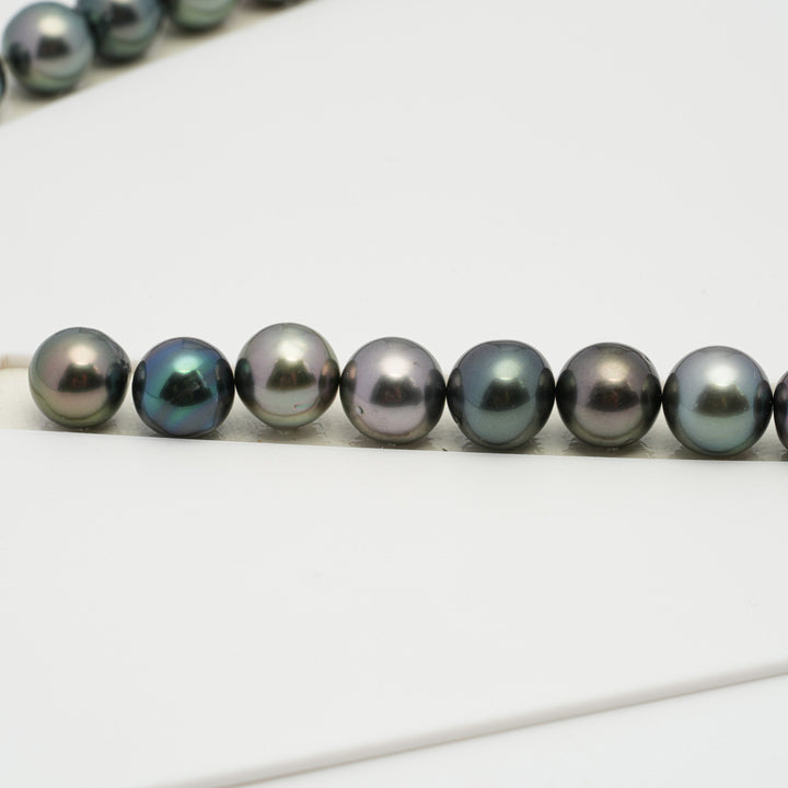 44pcs Multicolor 8-11mm - NR AAA/AA Quality Tahitian Pearl Necklace.