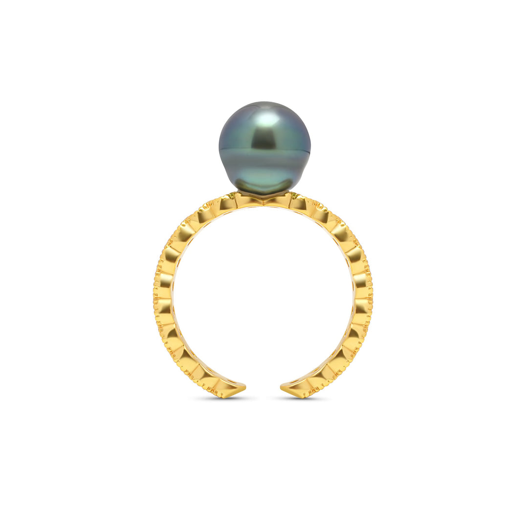 1pcs Tahitian Pearl Ring 925 Silver SHM1117