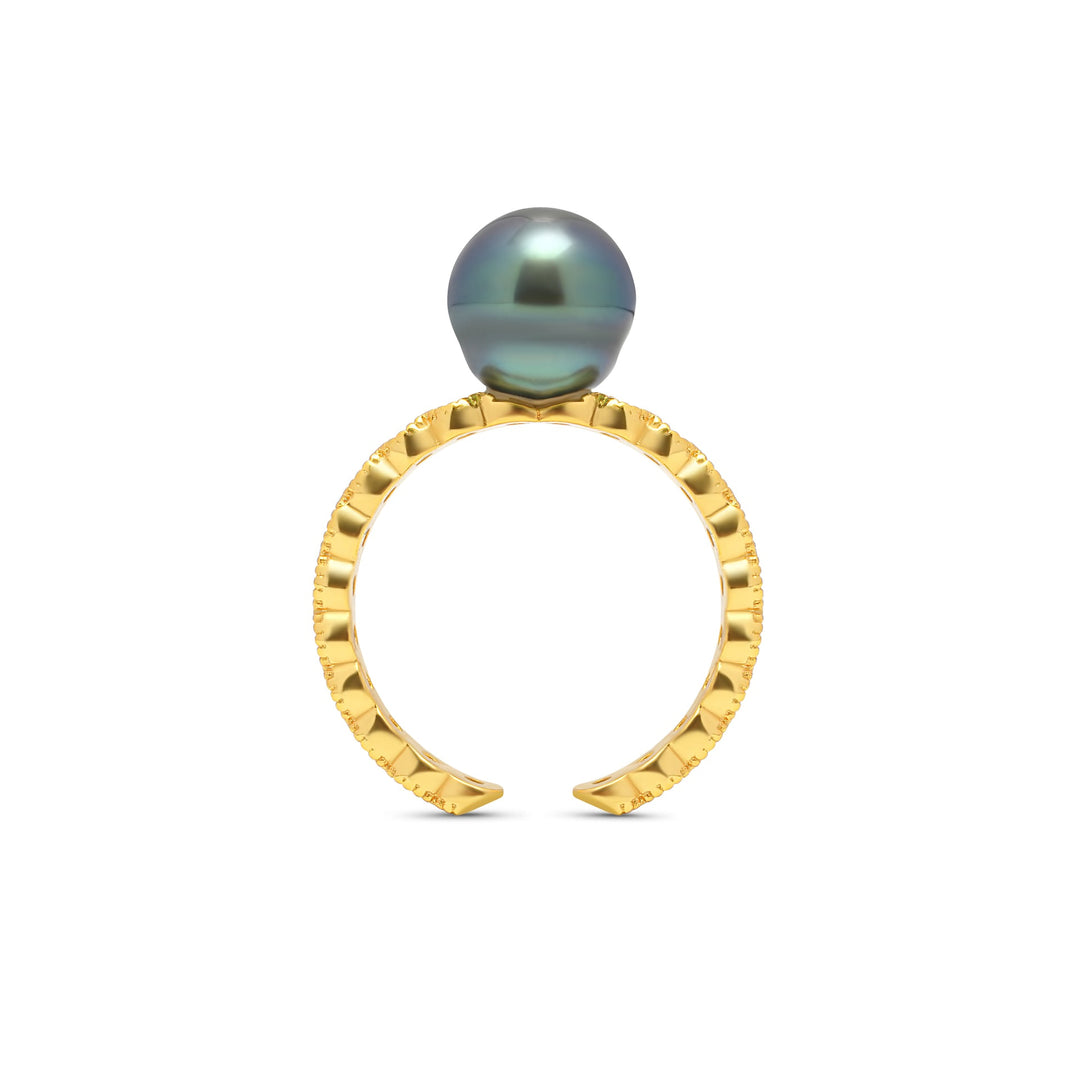 1pcs Tahitian Pearl Ring 925 Silver SHM1117