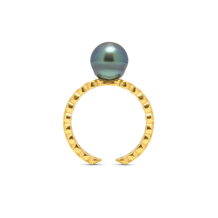 1pcs Tahitian Pearl Ring 925 Silver SHM1117