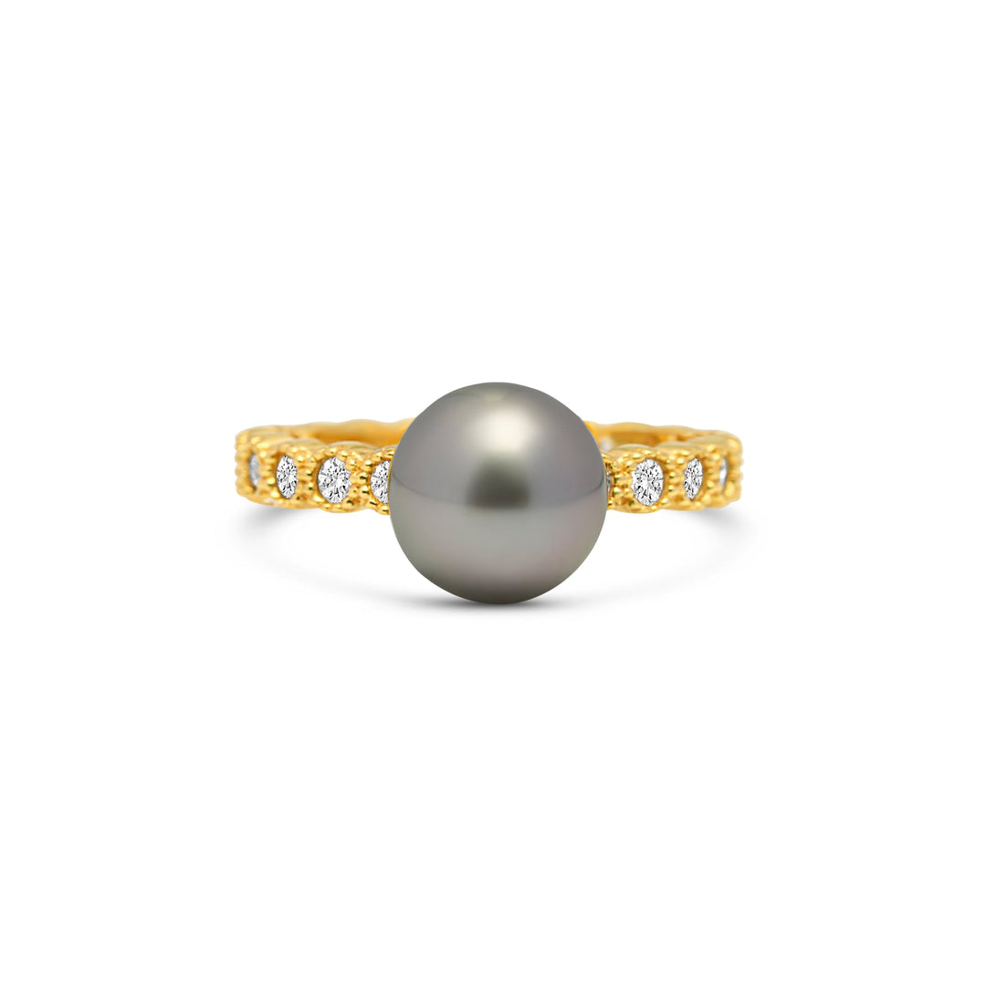 1pcs Tahitian Pearl Ring 925 Silver SHM1117