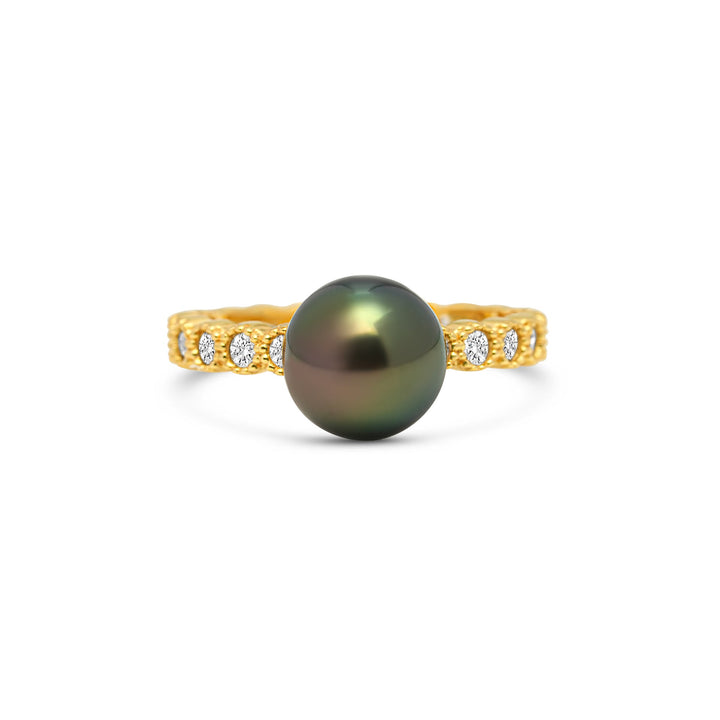 1pcs Tahitian Pearl Ring 925 Silver SHM1117