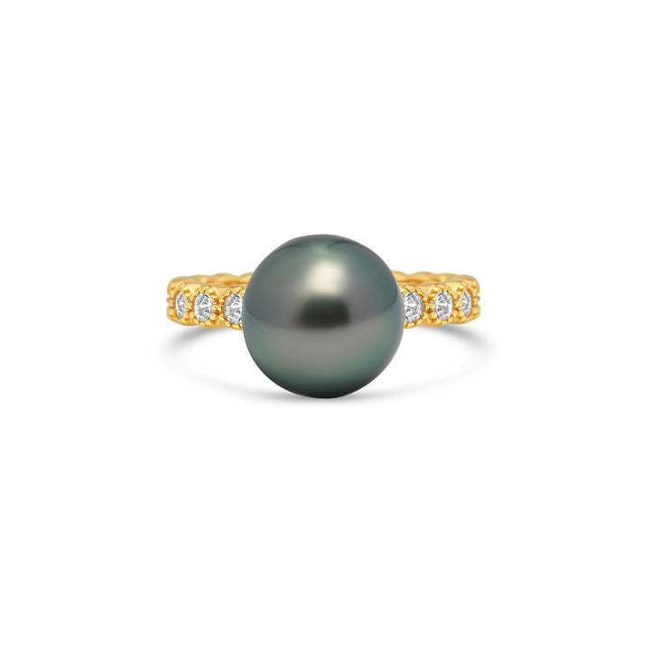 1pcs Tahitian Pearl Ring 925 Silver SHM1117