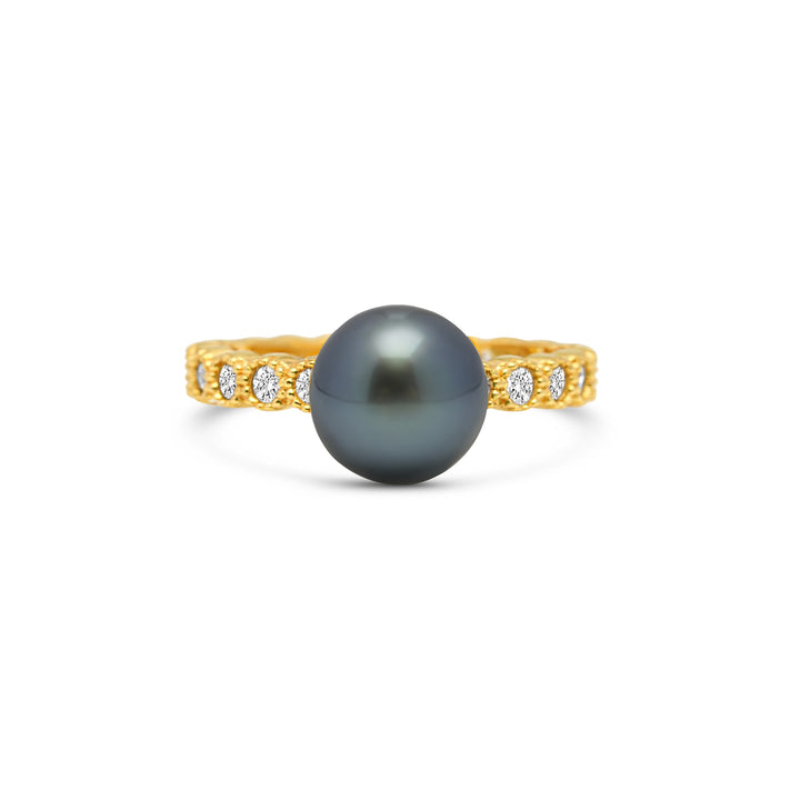1pcs Tahitian Pearl Ring 925 Silver SHM1117