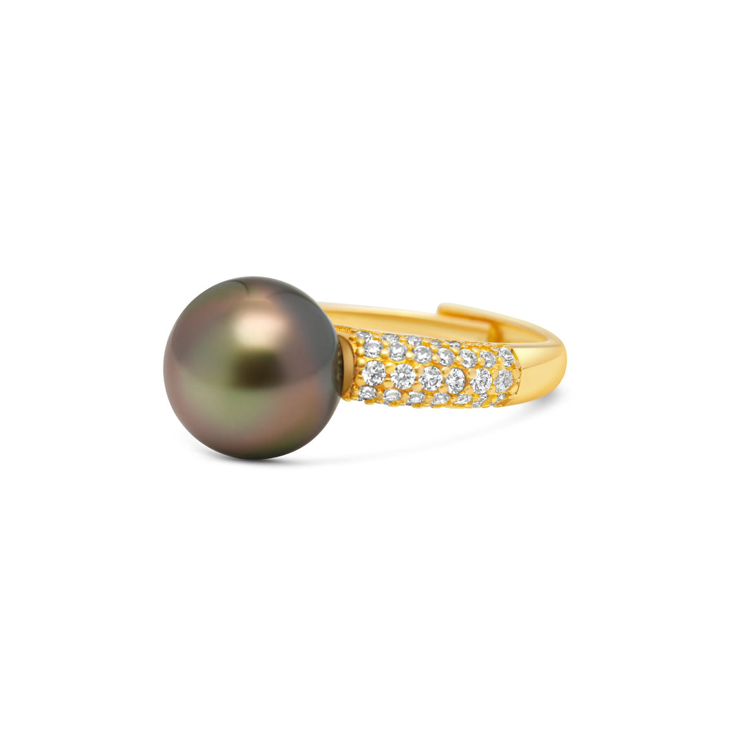 1pcs Tahitian Pearl Ring 925 Silver SHM1276
