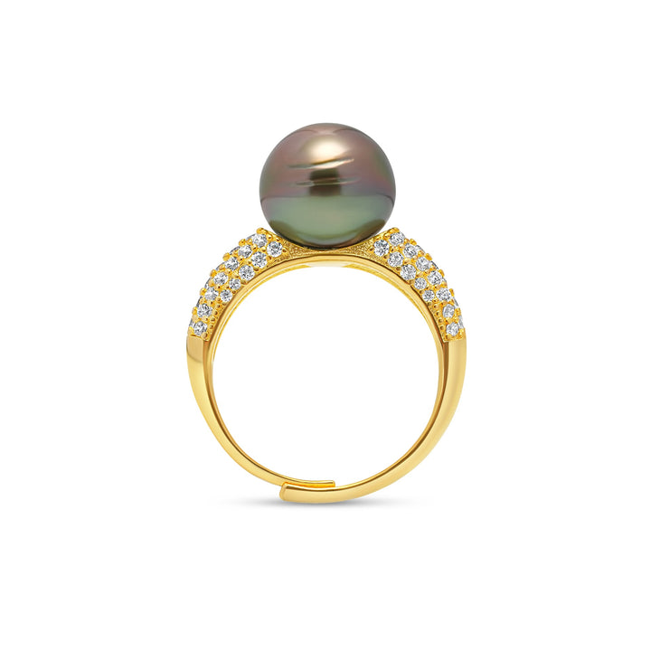 1pcs Tahitian Pearl Ring 925 Silver SHM1276
