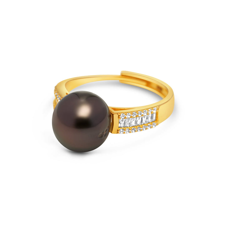 1pcs Tahitian Pearl Ring 925 Silver SHM1283