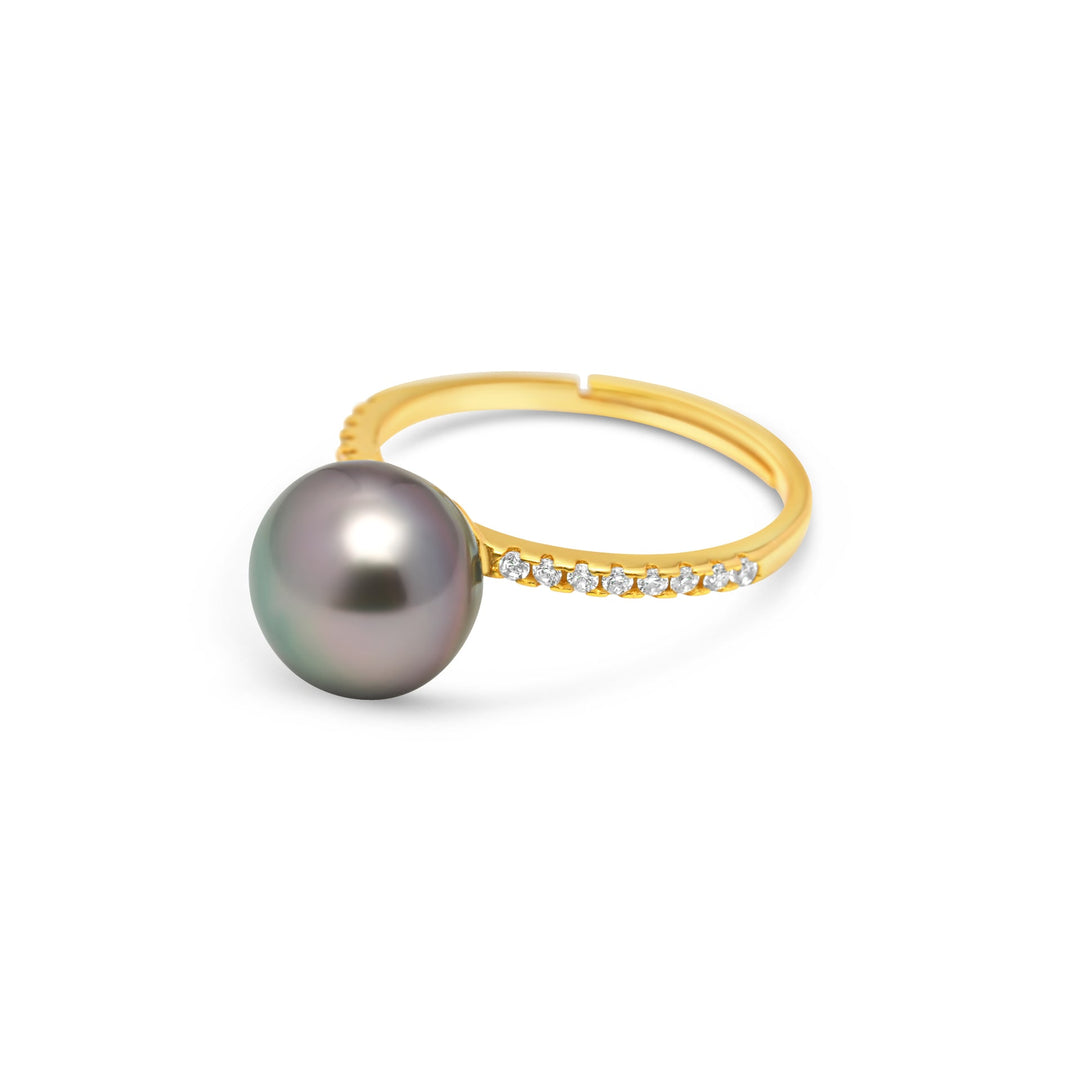 1pcs Tahitian Pearl Ring 925 Silver SHM1307