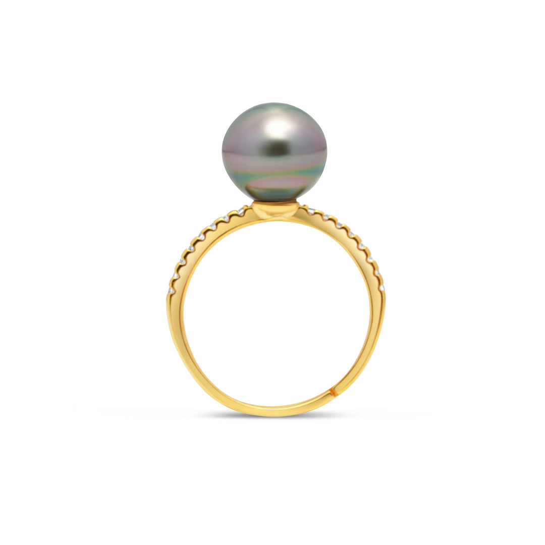 1pcs Tahitian Pearl Ring 925 Silver SHM1307