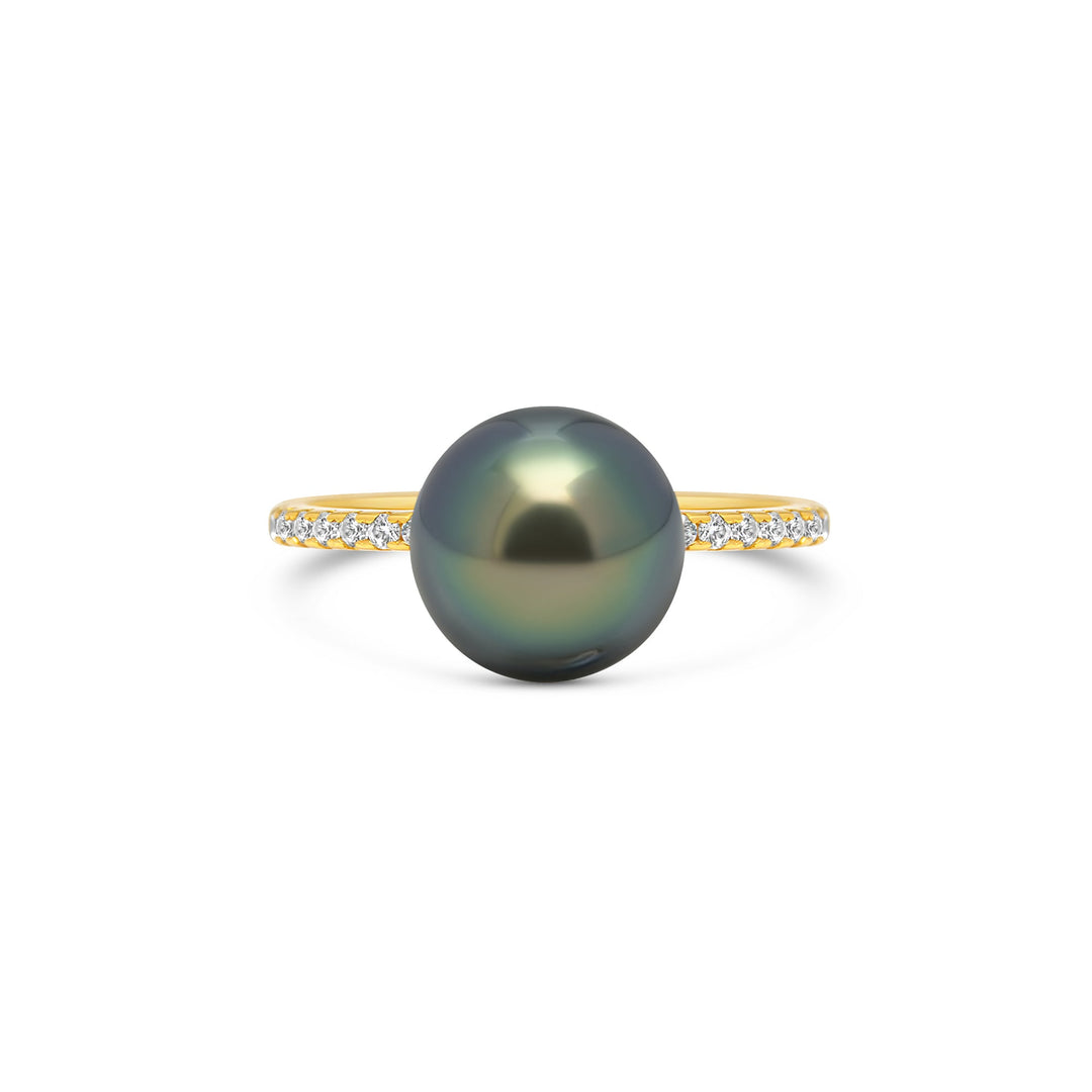 1pcs Tahitian Pearl Ring 925 Silver SHM1307