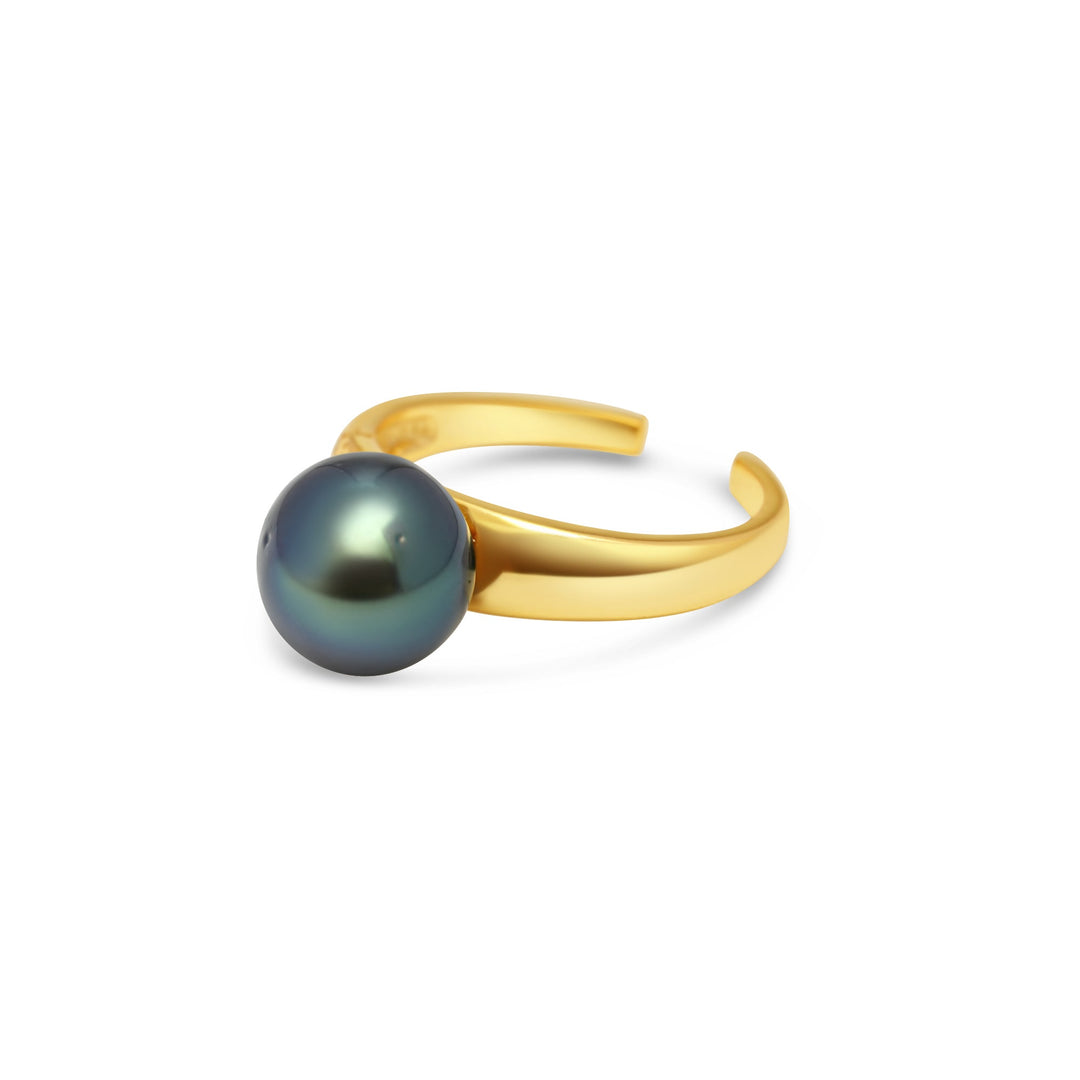 1pcs Tahitian Pearl Ring 925 Silver SHM1359