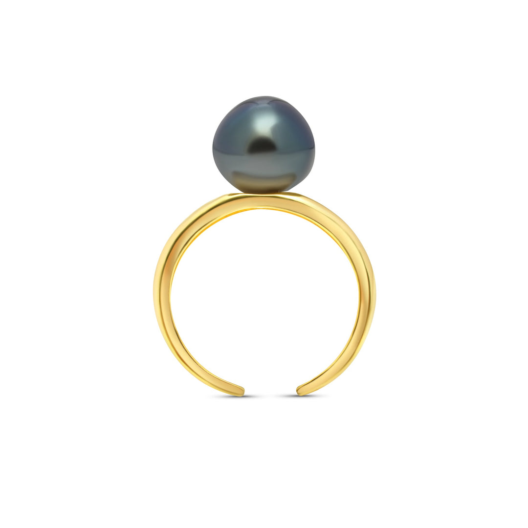 1pcs Tahitian Pearl Ring 925 Silver SHM1359