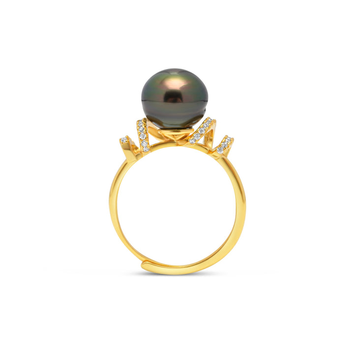 1pcs Tahitian Pearl Ring 925 Silver SHM1363