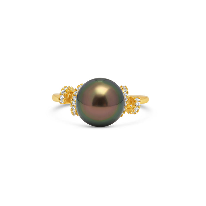 1pcs Tahitian Pearl Ring 925 Silver SHM1363