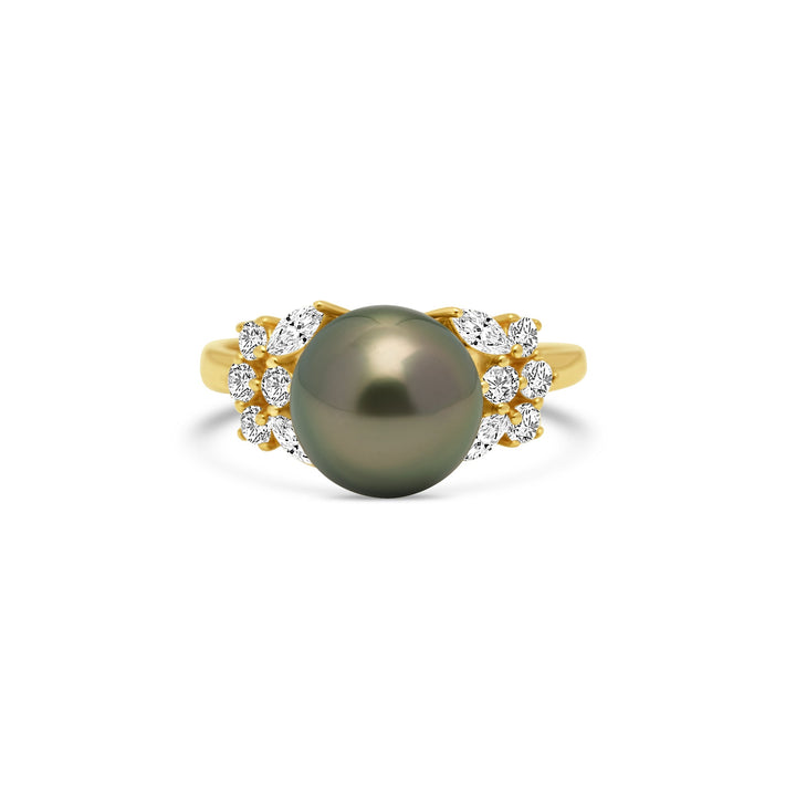 1pcs Tahitian Pearl Ring 925 Silver SHM1378 OR11