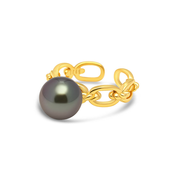 1pcs Tahitian Pearl Ring 925 Silver SHM1381 OR11
