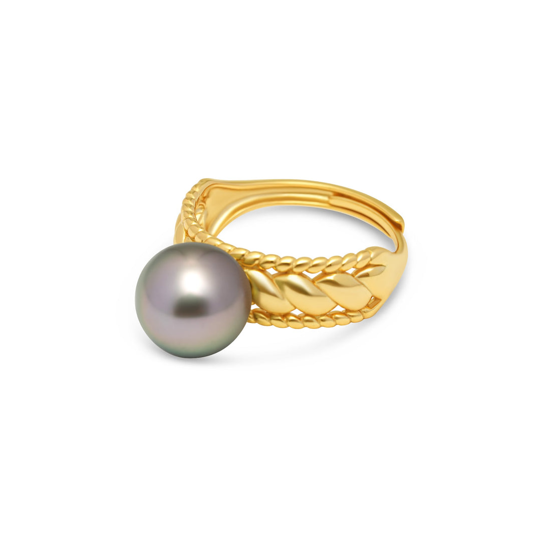 1pcs Tahitian Pearl Ring 925 Silver SHM1424