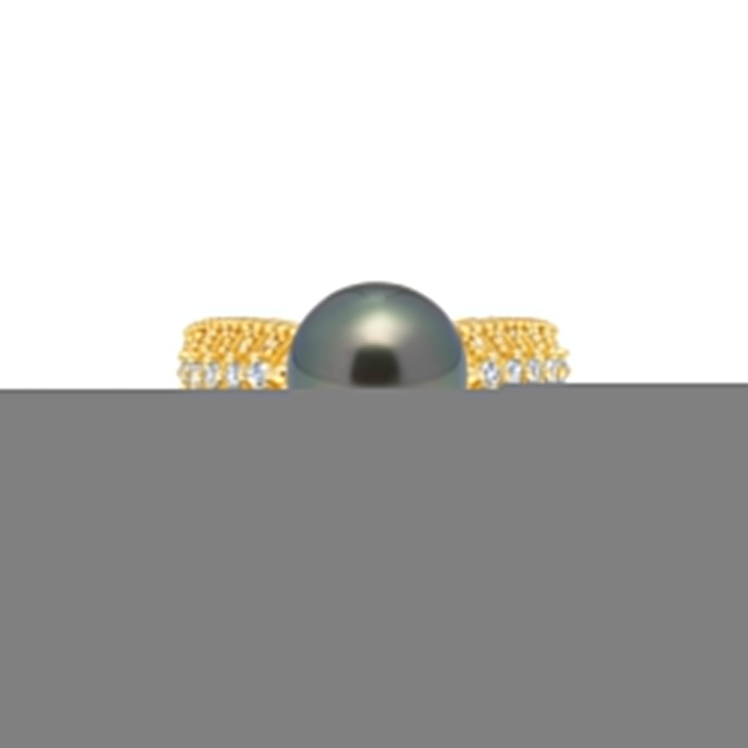 1pcs Tahitian Pearl Ring 925 Silver SHM1437