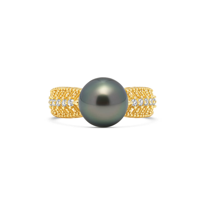 1pcs Tahitian Pearl Ring 925 Silver SHM1437
