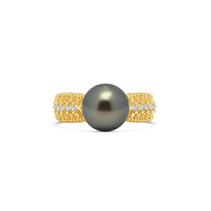 1pcs Tahitian Pearl Ring 925 Silver SHM1437