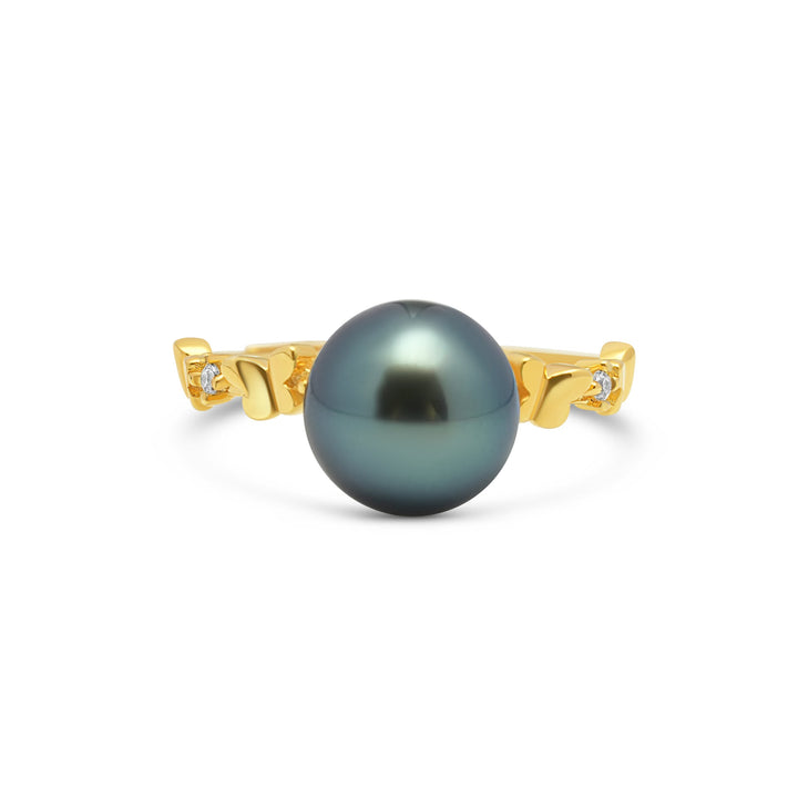 1pcs Tahitian Pearl Ring 925 Silver SHM1480 OR12
