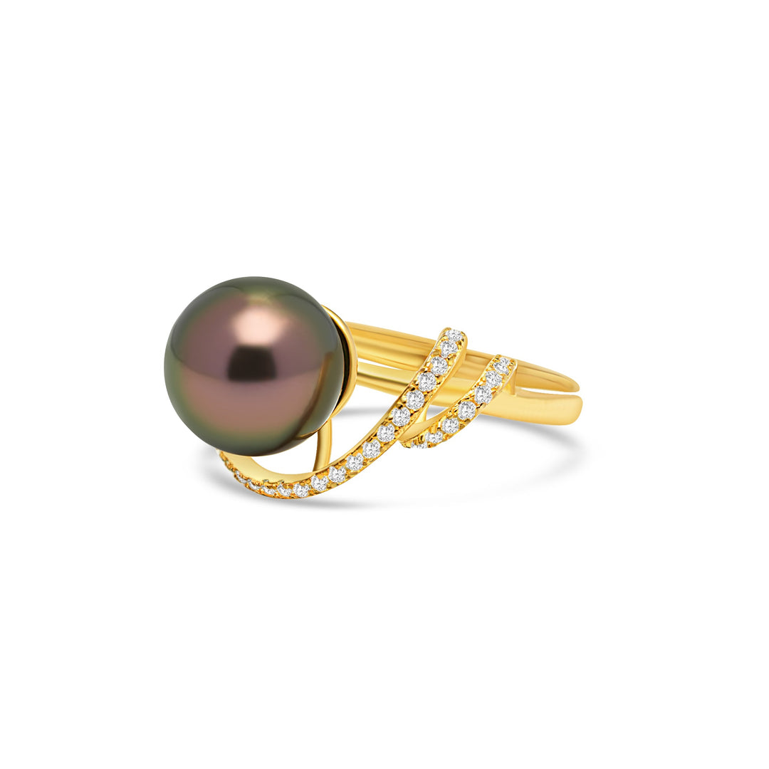 1pcs Tahitian Pearl Ring 925 Silver SHM1595 CMP6
