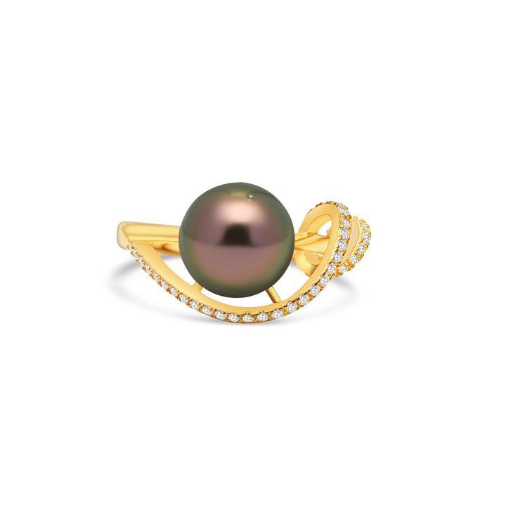 1pcs Tahitian Pearl Ring 925 Silver SHM1595 CMP6