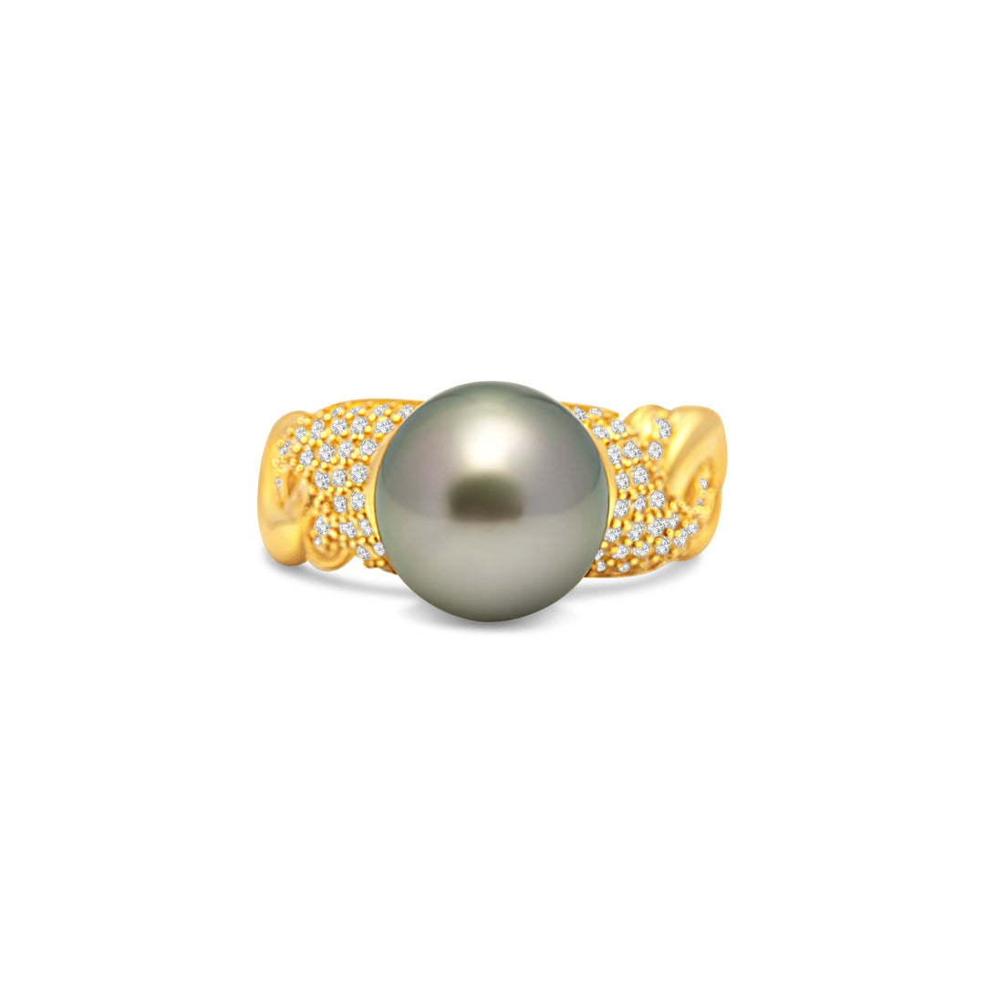 1pcs Tahitian Pearl Ring 925 Silver SHM1605