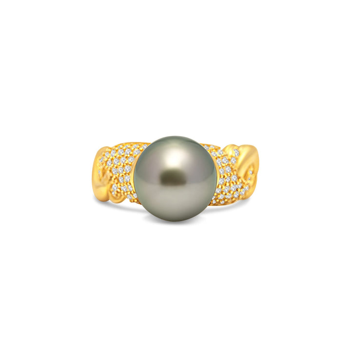1pcs Tahitian Pearl Ring 925 Silver SHM1605