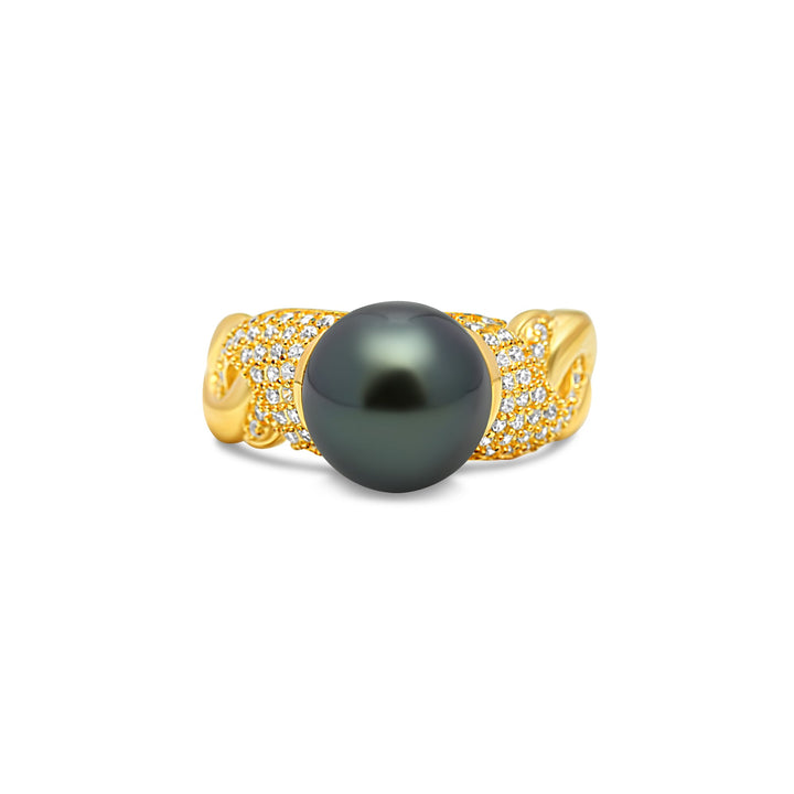 1pcs Tahitian Pearl Ring 925 Silver SHM1605