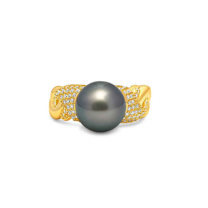 1pcs Tahitian Pearl Ring 925 Silver SHM1605