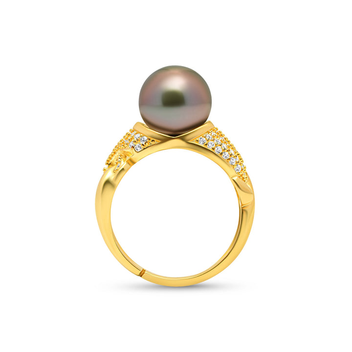1pcs Tahitian Pearl Ring 925 Silver SHM1605
