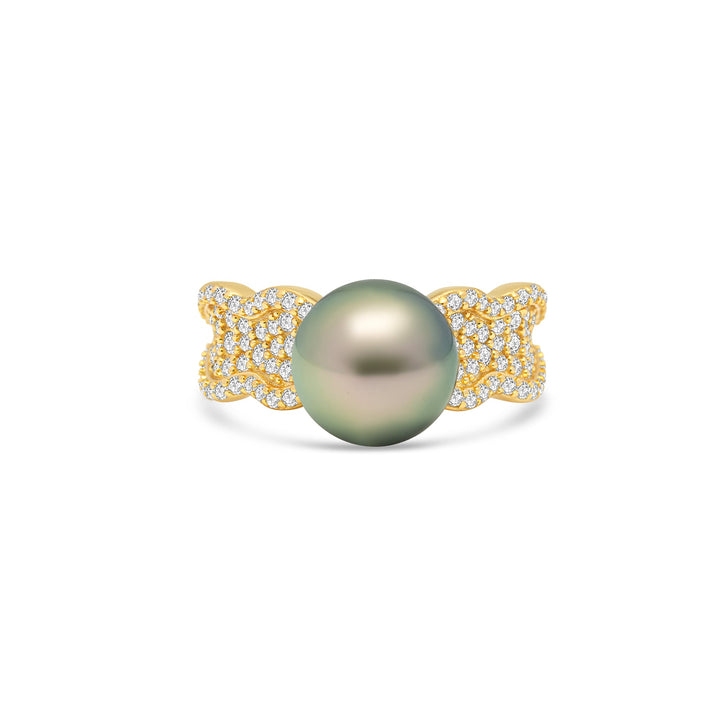 1pcs Tahitian Pearl Ring 925 Silver SHM1617