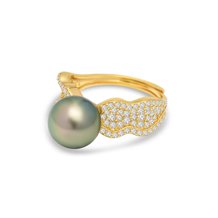 1pcs Tahitian Pearl Ring 925 Silver SHM1617
