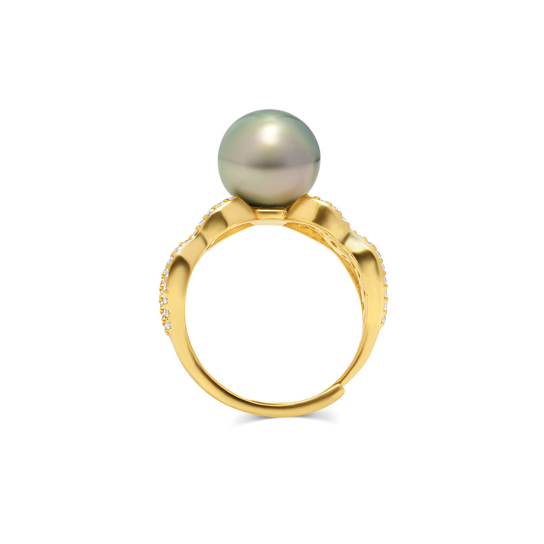 1pcs Tahitian Pearl Ring 925 Silver SHM1617