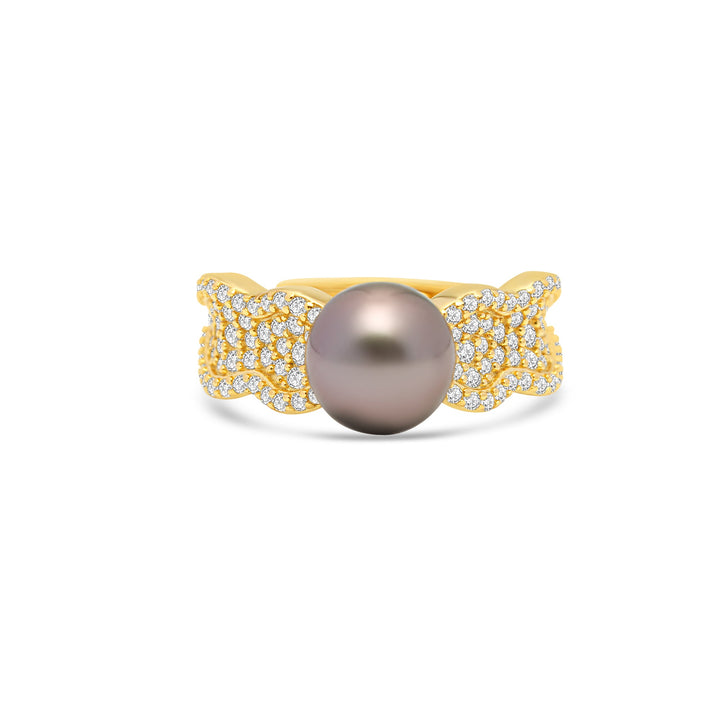 1pcs Tahitian Pearl Ring 925 Silver SHM1617