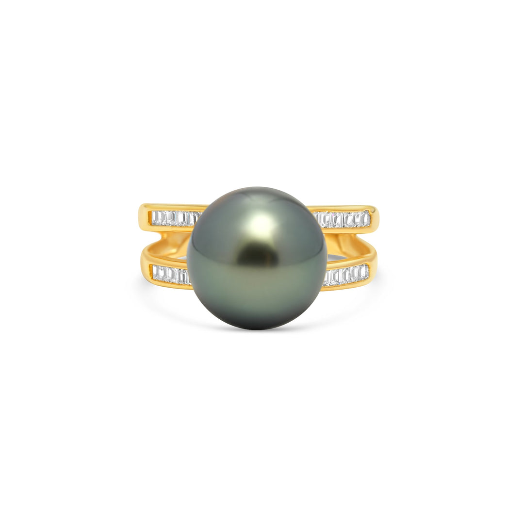 1pcs Tahitian Pearl Ring 925 Silver SHM1618