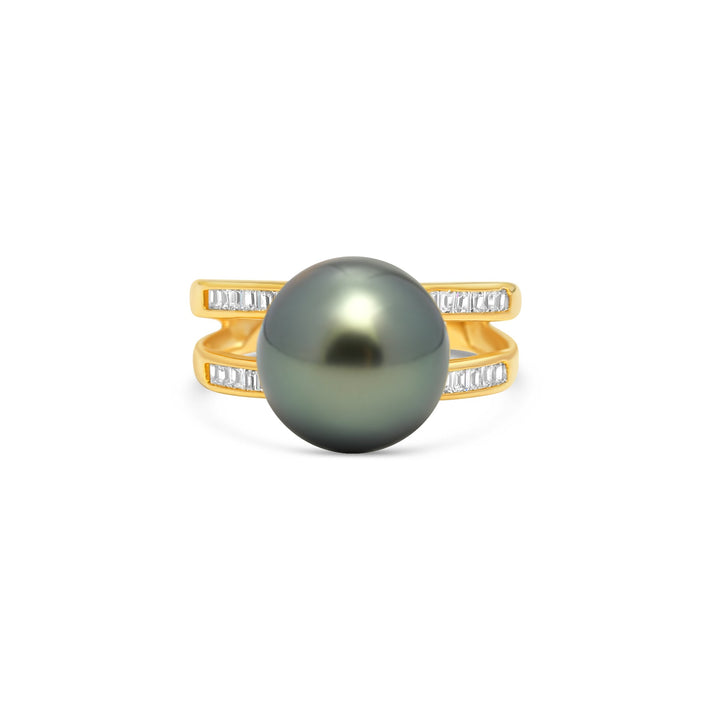 1pcs Tahitian Pearl Ring 925 Silver SHM1618